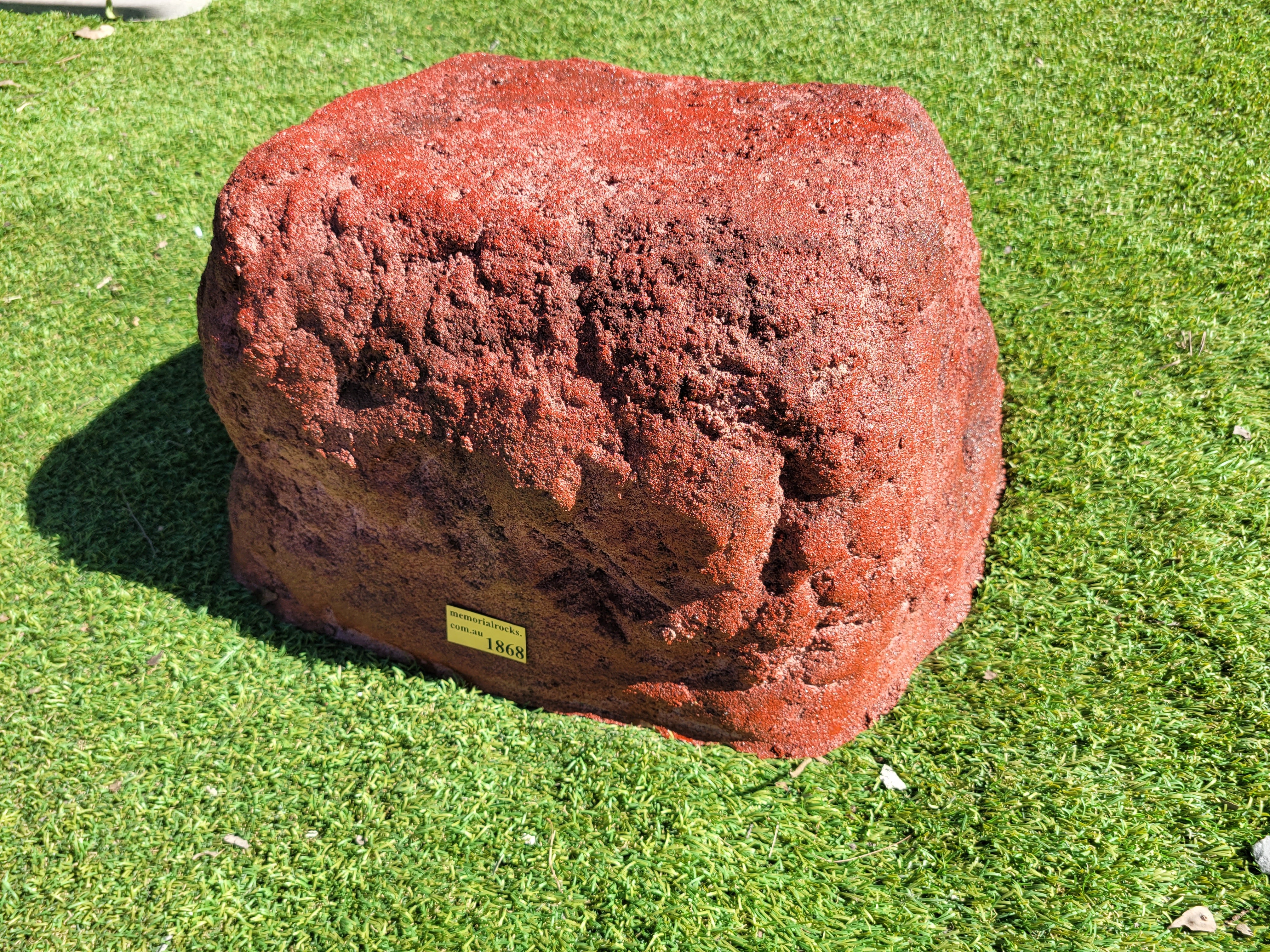 Memorial Rock Urn 1868 Large Double Pink / Red