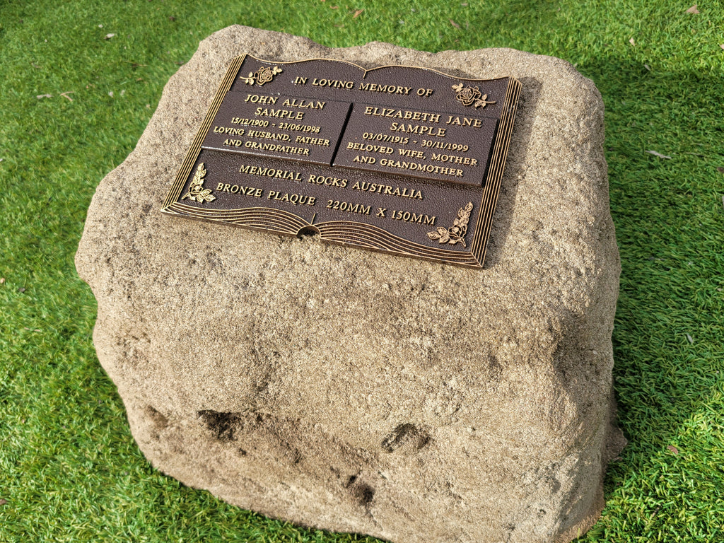 Memorial Rock Urn 1904 Large Double Natural Riversand