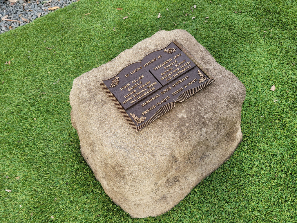 Memorial Rock Urn 1905 Large Double Natural Riversand