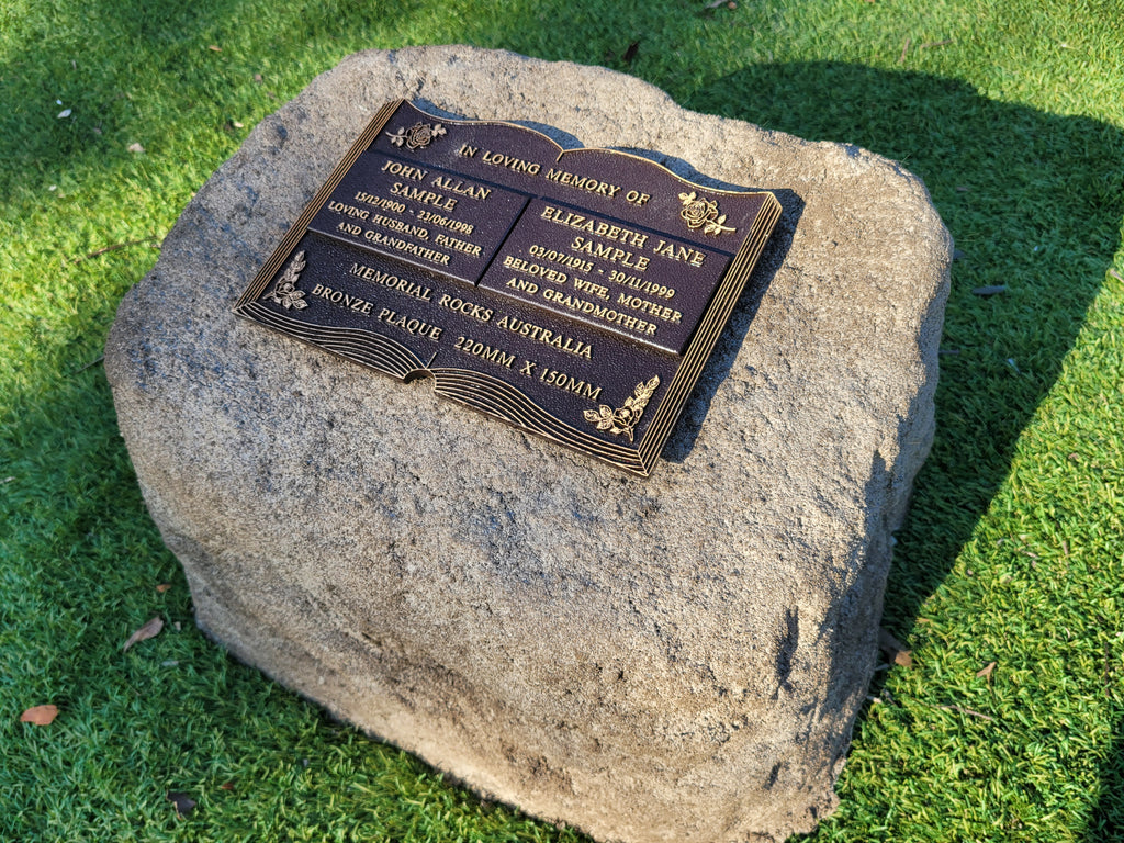 Memorial Rock Urn 1908 Large Double Natural Riversand