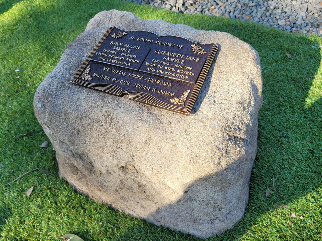 Memorial Rock Urn 1909 Large Double Natural Riversand