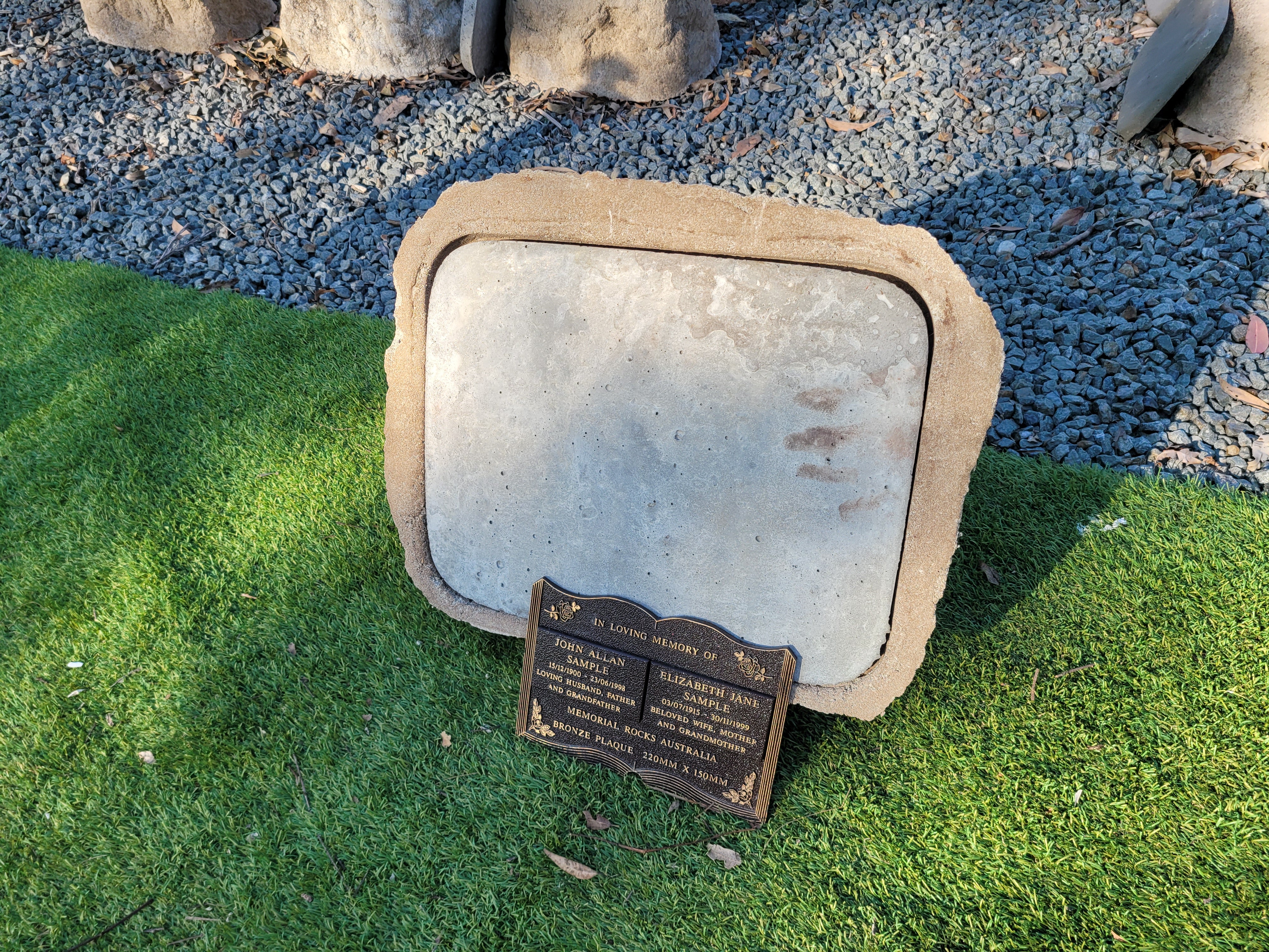 Memorial Rock Urn 1909 Large Double Natural Riversand