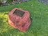 outdoor rock urn and plaque