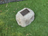 outdoor rock urn and plaque